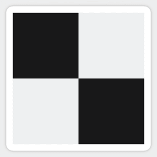 Newcastle United Black and White Checkered Fan Flag Sticker